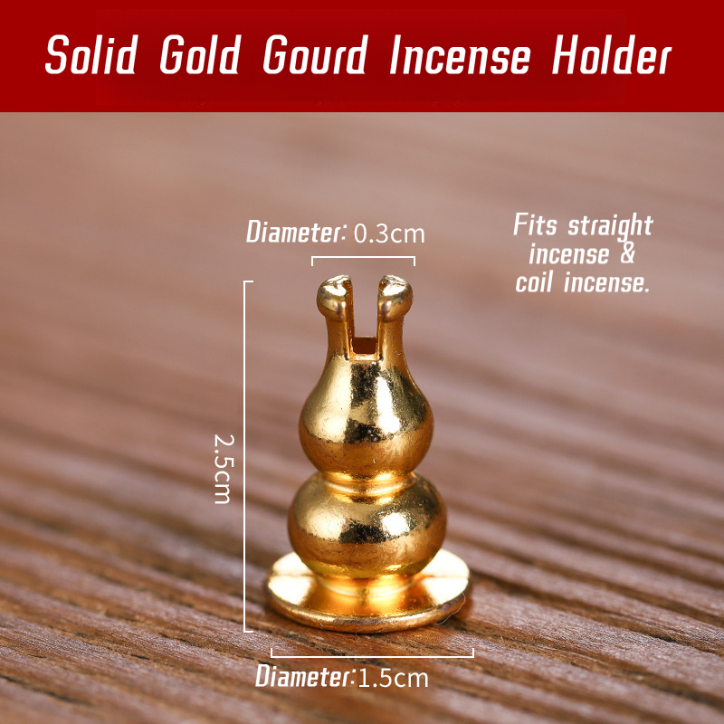 Incense Burner,Gourd Incense Holder for Stick,Incense Burner Accessory Multi-Functional Incense Tray,Lotus Stick Incense Holder Coil Incense Rack, Alloy Incense Stand