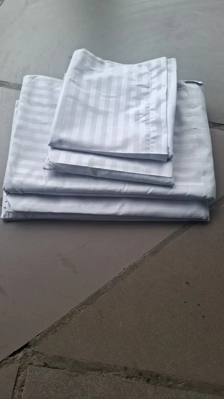 🔥👌STRIPPED BEDSHEETS, COLORFUL COTTON BEDSHEETS, WASHABLE COTTON BEDSHEETS, DURABLE LONG LASTING COTTON BEDSHEETS.
