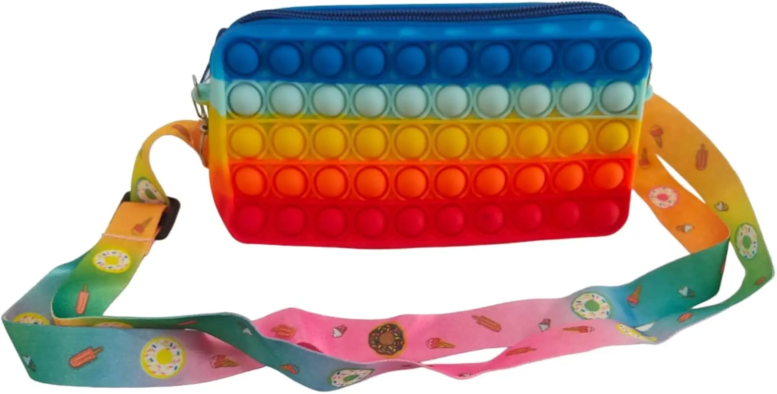 Sling Bag for Girls | Toy Bag | Pop It Bag | Funny Gift for Girls | Bliss Pop Pencil Case, Popping Fidget Toy Bag, Push Bubble Silicone Sensory School Supplies, Large Capacity Pen Case