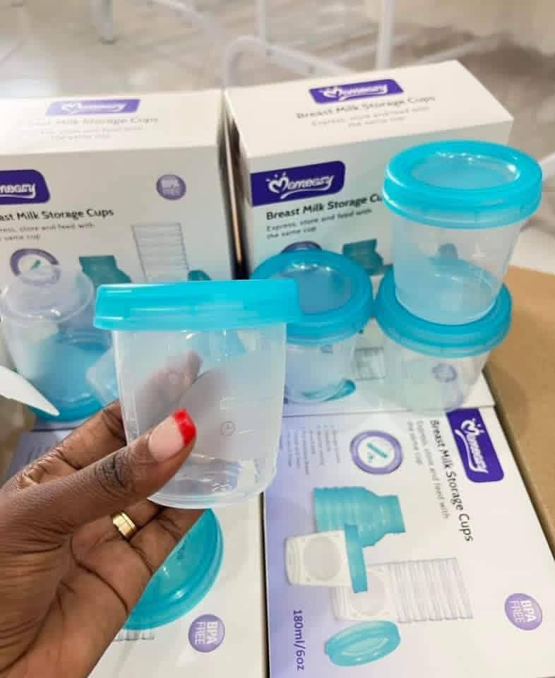STORAGE CUPS. Mom Easy 6 Pack Breast Milk Storage Cups, Ideal for storing breast milk, For use in fridges & freezers, Perfect for ‘on the go’
