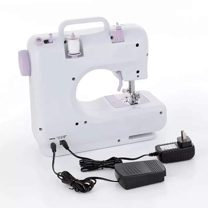 SEWING MACHINE. Portable Household Electric Sewing Machines,  compact, cute looking, and lightweight enough to easily fit in a shoulder bag and carry around, perfect for travelers.
