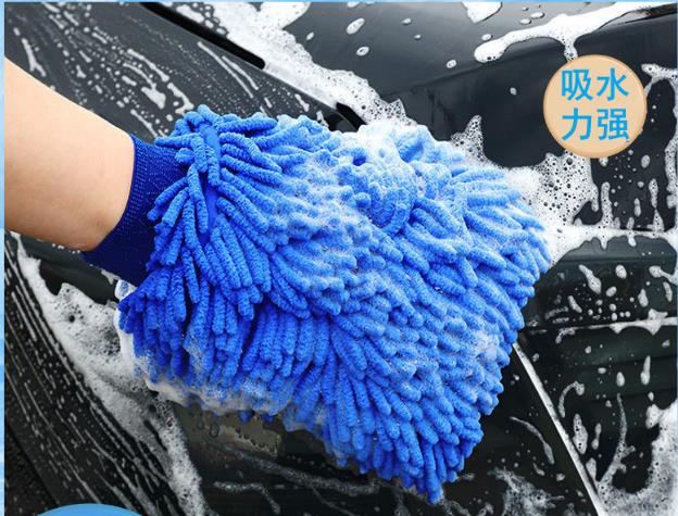 CAR GLOVES. Car Wash Cleaning Gloves Super Microfiber Towel Chenille, Scratch-free, lint-free and swirl-free, Highest density microfiber grabs and holds dust, strong detergency and soft tactility