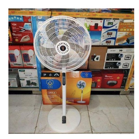 Standing fan 16 inch URK white/Black with rmt control less noise3 speed Special design fan blade & powerful motor for strong air delivery. Quiet operation. Tilting