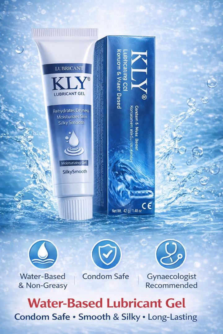 KLY Water-Based Lubricating Jelly – Condom Safe, Smooth & Long-Lasting Personal Gel 42g