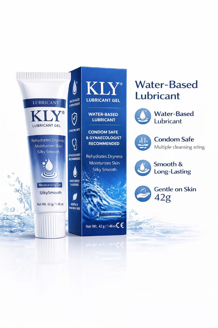 KLY Water-Based Lubricating Jelly – Condom Safe, Smooth & Long-Lasting Personal Gel 42g