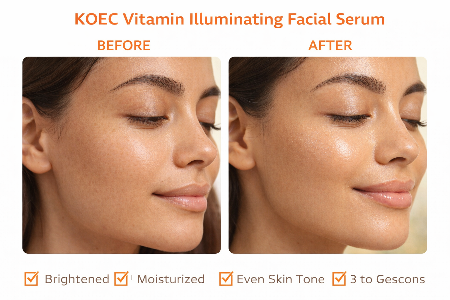 Vitamin  Facial Serum by KOEC – Glow Boosting, Moisturizing & Skin Brightening Formula