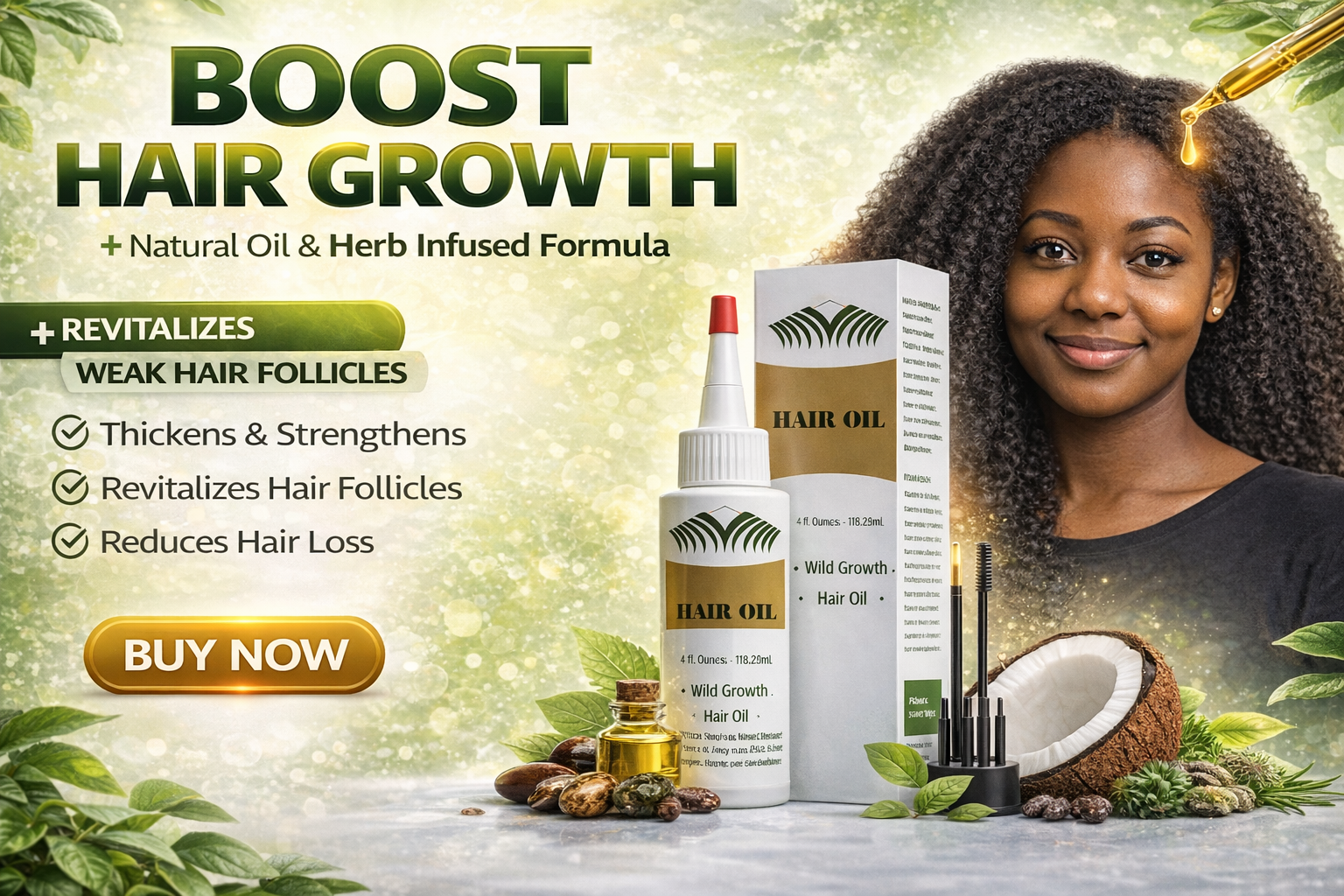 Green & Sister Hair Oi | hair detangler oil | hair growth oil |nourishes scalp and hair for thicker, longer, softer strands. Lightweight, natural formula for healthy shine and growth support.