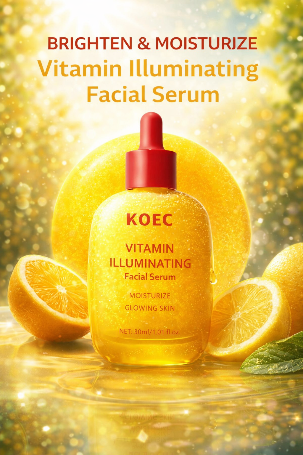 Vitamin  Facial Serum by KOEC – Glow Boosting, Moisturizing & Skin Brightening Formula
