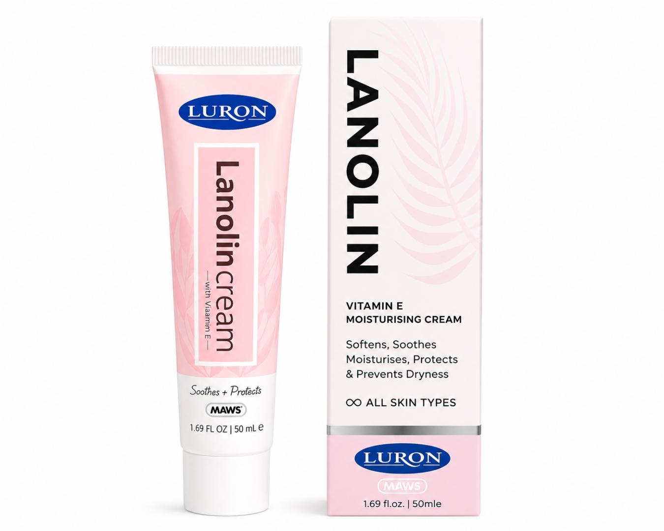LURON Lanolin Vitamin E Moisturising Cream for Dry/ oily/ normal and sensitive Skin – Deep Hydration & Skin Protection for All Skin Types