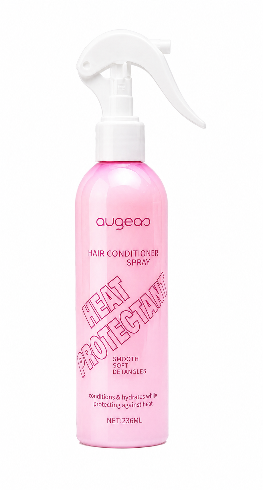 Augeas Heat Protectant Hair detangler | hair Conditioner Spray | leave in treatment– Leave-In Detangler & Heat Protection Mist for Smooth, Soft Hair | Hydrating Anti-Frizz Formula | 236ml