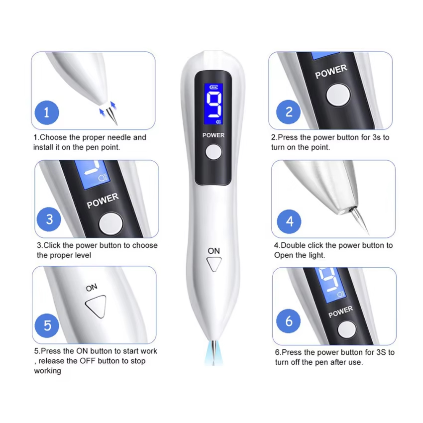 Portable Professional 9-Speed Face Laser Plasma Pen Machine Facia Beauty Skin Care