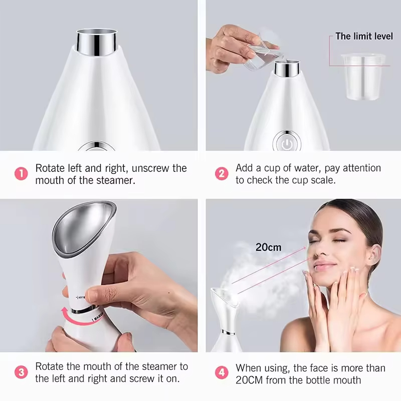 Nano Ionic Face Steamer Deep Clean Moisturizing Steaming Face Skin Care Hot Cold Sprayer Facial Steamer Spa Care Sauna Sprayer