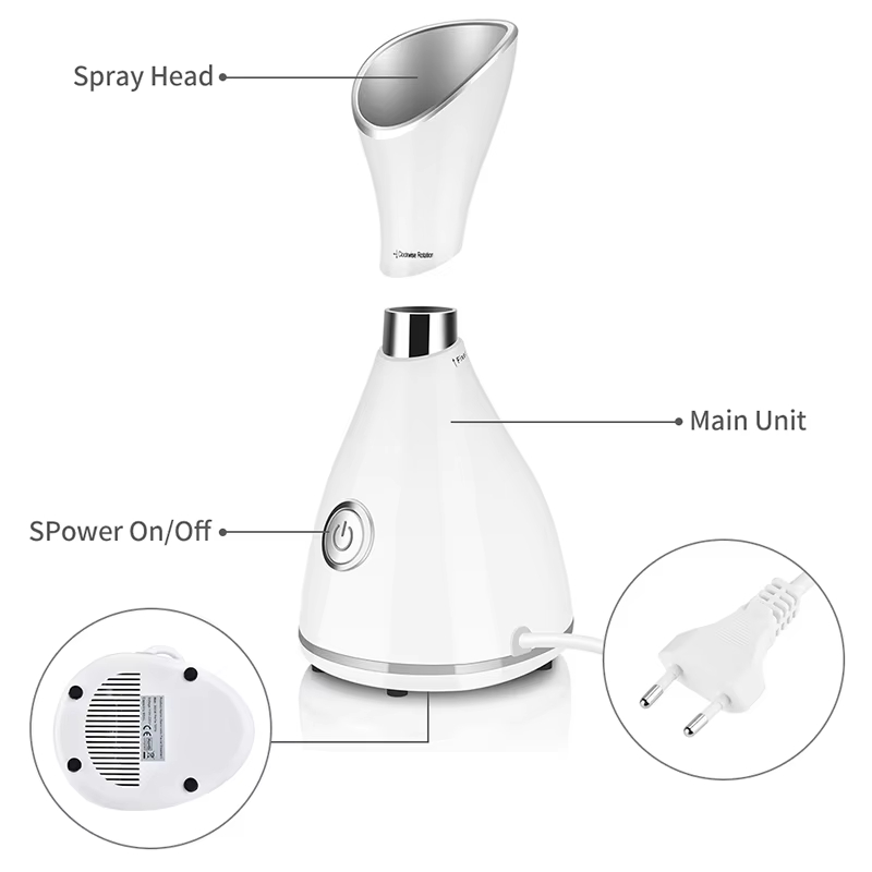 Nano Ionic Face Steamer Deep Clean Moisturizing Steaming Face Skin Care Hot Cold Sprayer Facial Steamer Spa Care Sauna Sprayer