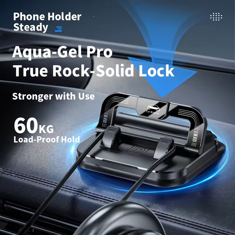 360 ° rotating car phone holder with license plate, easy to install for navigation and hands-free driving