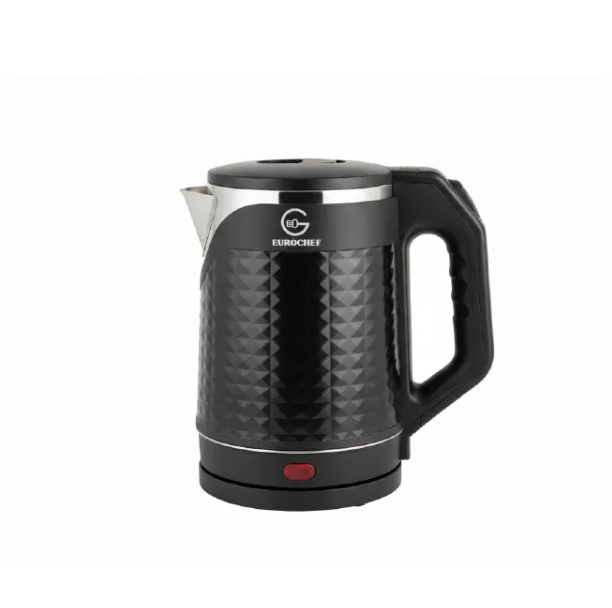 EUROCHEF EC-K16 2L Stainless Steel Electric Cordless Kettle – Fast Boil Water Heater Jug with Auto Shut-Off for Home & Office Use