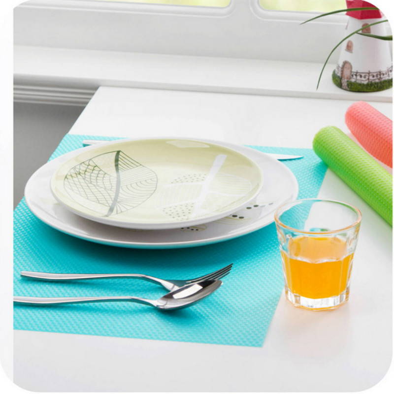 45 * 29 cm 4 piece can cut antifouling refrigerator mats Dining table pad drawer pad cabinet mats refrigerator mat