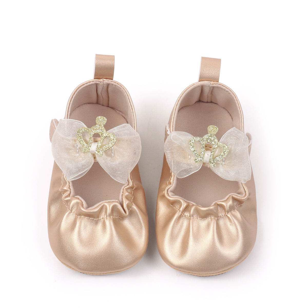 Hot Selling Spring And Autumn Baby Girls First Walking Indoor Outdoor Princess Shoes With Cute Design For 0-18M Soft TPR Sole