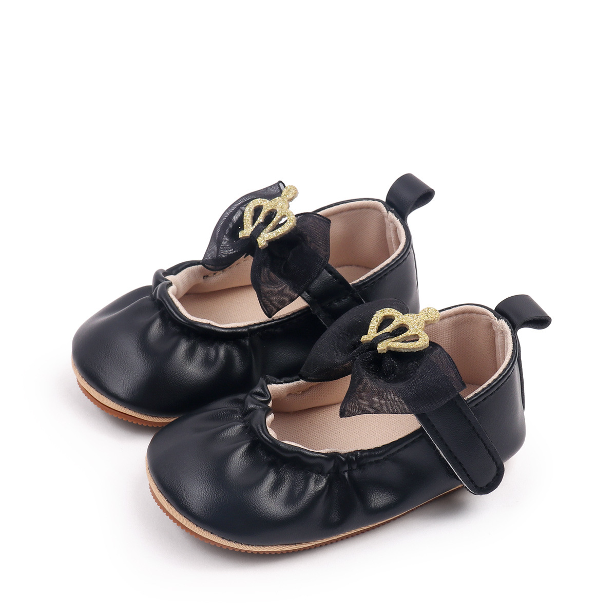 Hot Selling Spring And Autumn Baby Girls First Walking Indoor Outdoor Princess Shoes With Cute Design For 0-18M Soft TPR Sole