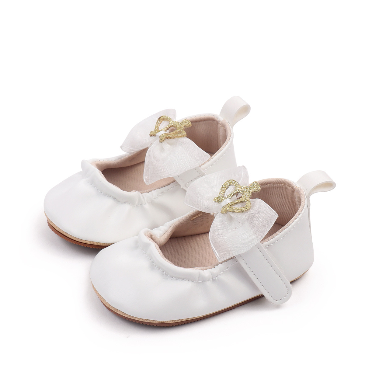 Hot Selling Spring And Autumn Baby Girls First Walking Indoor Outdoor Princess Shoes With Cute Design For 0-18M Soft TPR Sole