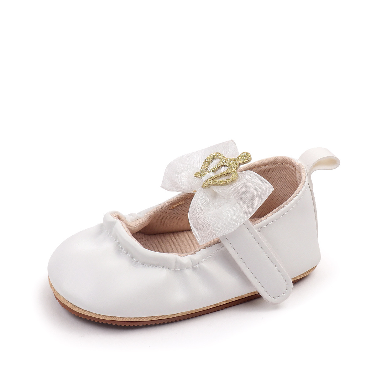 Hot Selling Spring And Autumn Baby Girls First Walking Indoor Outdoor Princess Shoes With Cute Design For 0-18M Soft TPR Sole