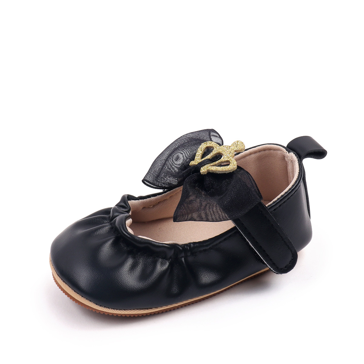 Hot Selling Spring And Autumn Baby Girls First Walking Indoor Outdoor Princess Shoes With Cute Design For 0-18M Soft TPR Sole