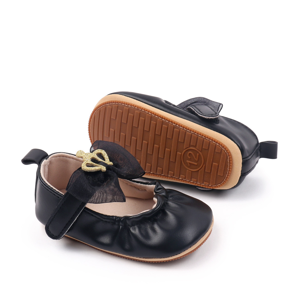 Hot Selling Spring And Autumn Baby Girls First Walking Indoor Outdoor Princess Shoes With Cute Design For 0-18M Soft TPR Sole