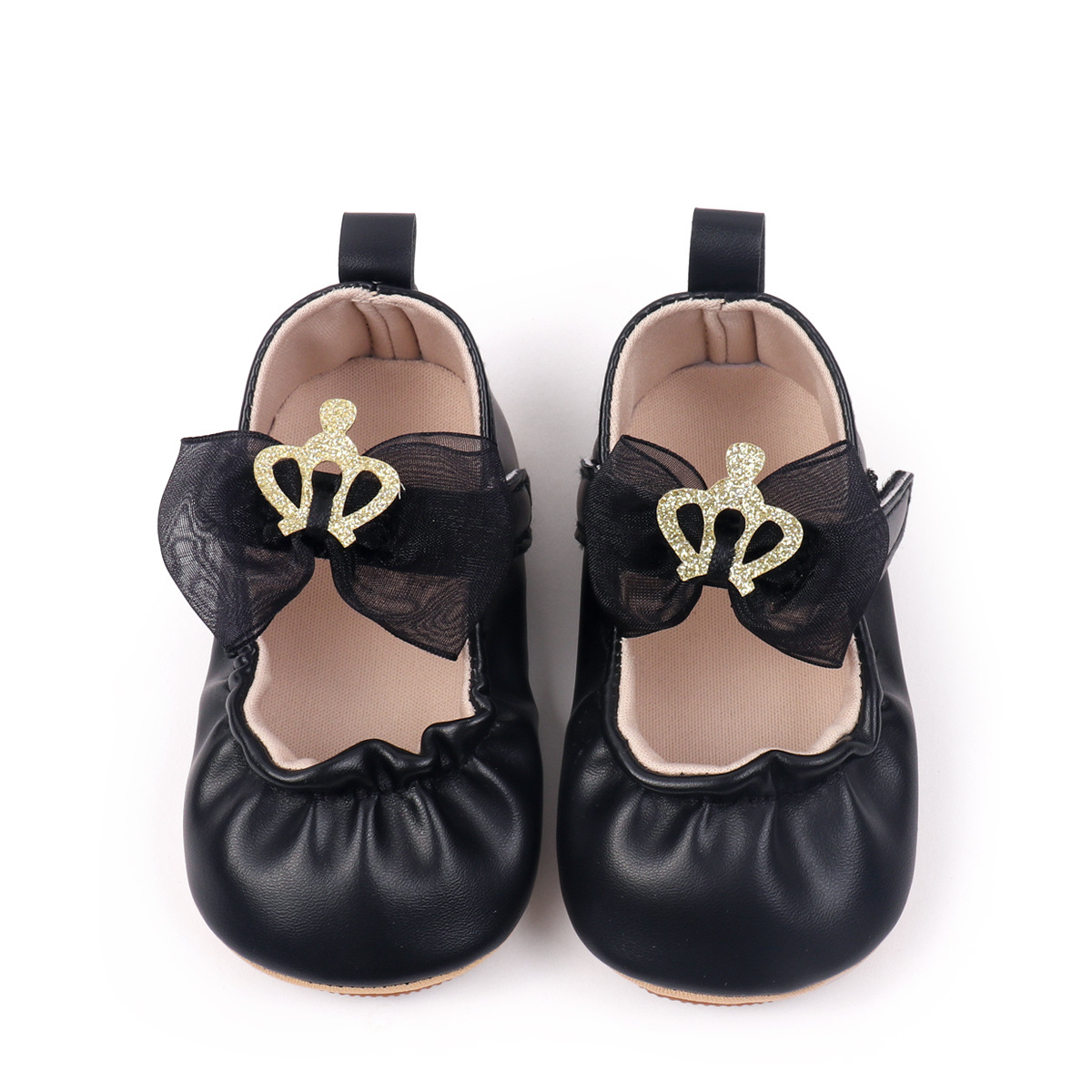 Hot Selling Spring And Autumn Baby Girls First Walking Indoor Outdoor Princess Shoes With Cute Design For 0-18M Soft TPR Sole