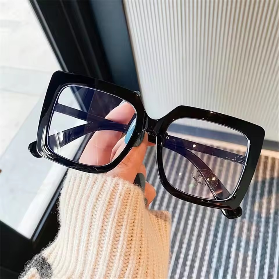 Big Square Anti Blue Light Glasses Womens Glasses Trend Computer Goggles Glasses Transparent Optical Spectacle FZ-463