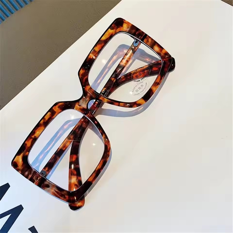 Big Square Anti Blue Light Glasses Womens Glasses Trend Computer Goggles Glasses Transparent Optical Spectacle FZ-463