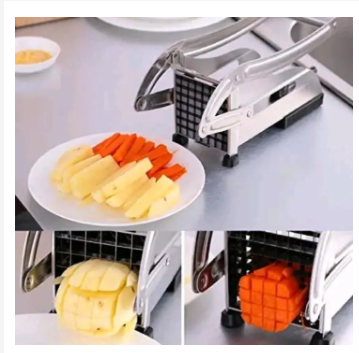 . 2IN1 HEAVY GAUGE POTATO CHIPPER MACHINE - 2 SIZE CHIPS CUTTER SIMPLE AND EASY CUTTING STAINLESS STEEL BODY MATERIAL EXTRA SHARP STAINLESS STEEL BLADE
