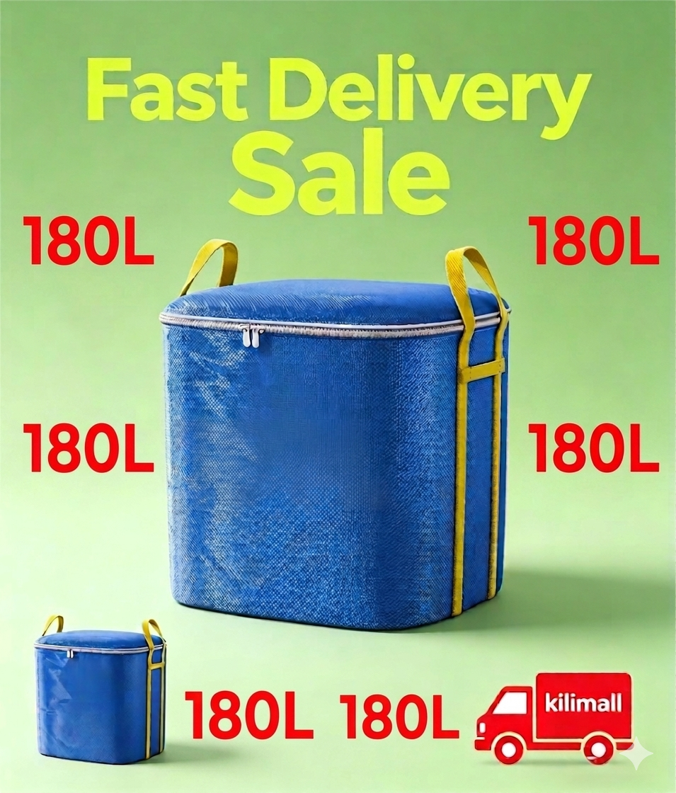 180L Extra Large Heavy Duty Storage Bag, Moving Bags for Clothes with Reinforced Handle, Waterproof Collapsible Storage for Christmas Decorations, Clothes, Toys, Moving & Dorm Use