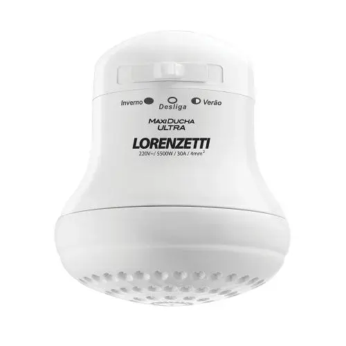 WHITE Lorenzetti Hot Water Shower head For Fresh/Salty Water Lorenzeti Instant Shower Electric Water Heater is the ideal option for a relaxing and economic bath