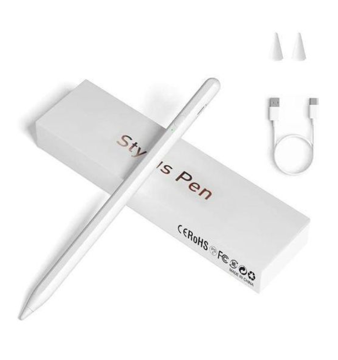 Yesido Universal Stylus Pen White - High Precision Touch Pen For iPad, iPhone, Samsung & Android, Long Battery Life, Smooth Writing & Drawing