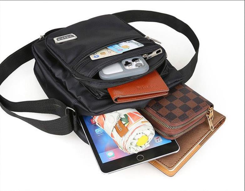 Korean version leisure large capacity multi-layer waterproof single shoulder cross bag for men and women, business wallet, summer men's shoulder bag