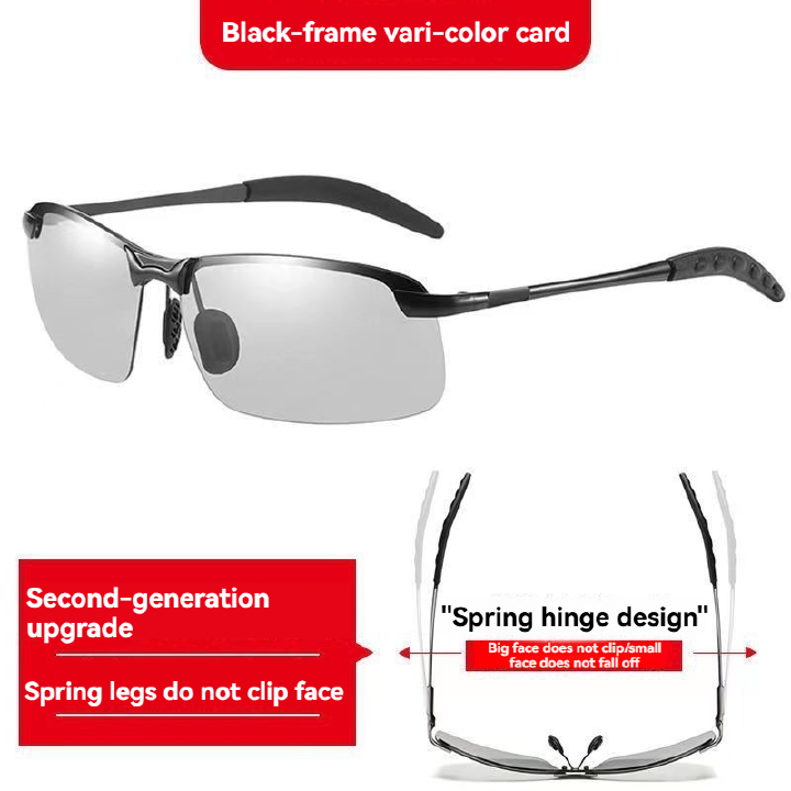 New Polarised Photochromic Sunglasses – Day and Night Use – Stylish Men’s Sunglasses for Driving and Fishing to Protect Against Glare