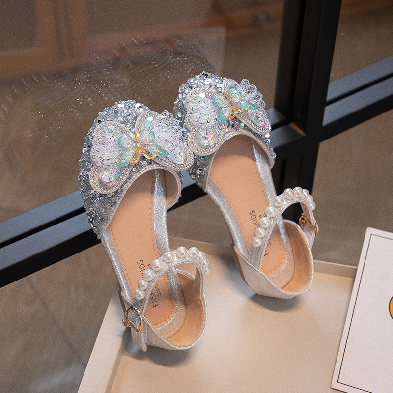Spring/Autumn Children's Non-Slip, Durable Sandals, Leather Shoes, Soft-Soled Shoes for Little Girls, Princess Shoes