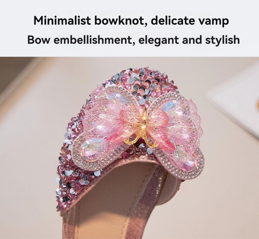 Spring/Autumn Children's Non-Slip, Durable Sandals, Leather Shoes, Soft-Soled Shoes for Little Girls, Princess Shoes
