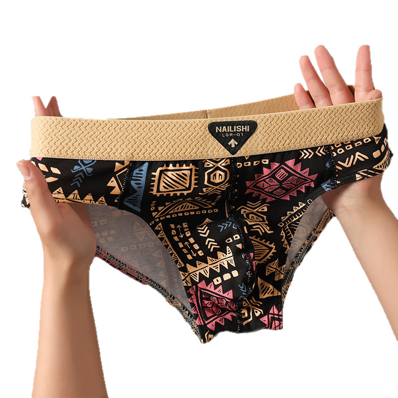 Men's Underwear: Ethnic-Style Trendy Boxer Shorts – Cotton, Breathable, Mid-Rise Boxer Shorts for Young Men