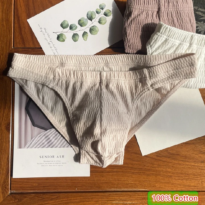 Men's 100% Cotton Breathable, Skin-Friendly, Soft Boxer Briefs – Plain, Minimalist, Sexy and Comfortable Briefs for Men
