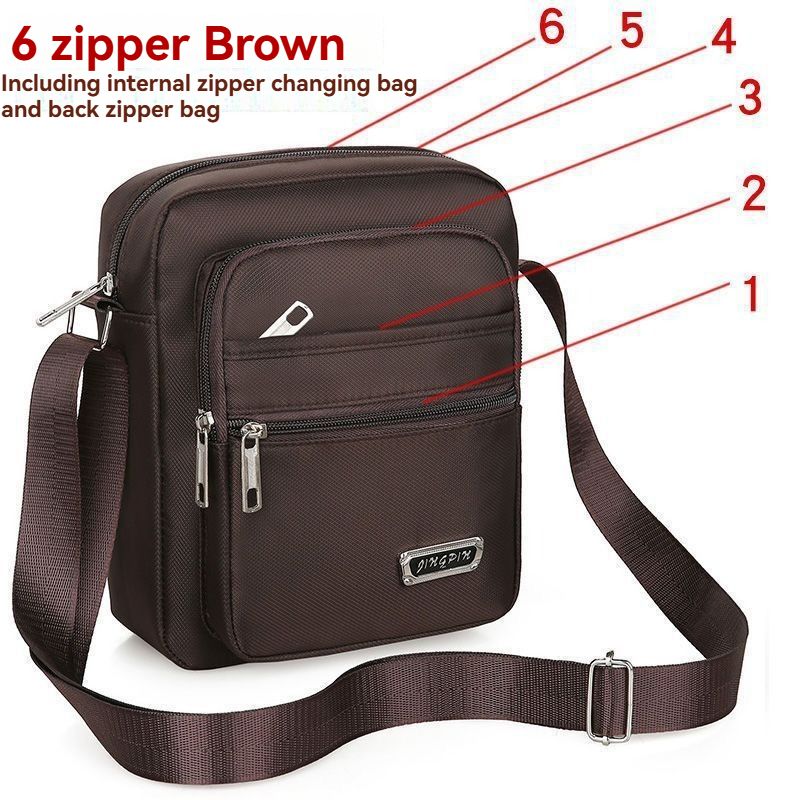 Korean version leisure large capacity multi-layer waterproof single shoulder cross bag for men and women, business wallet, summer men's shoulder bag