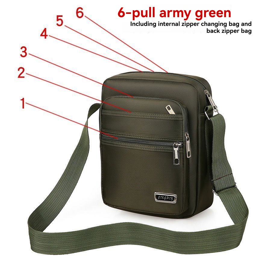 Korean version leisure large capacity multi-layer waterproof single shoulder cross bag for men and women, business wallet, summer men's shoulder bag