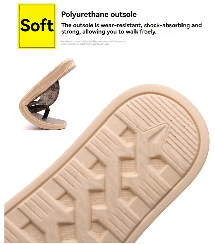 Men's Casual Breathable Comfortable Sandals: Hong Kong-Style Flip-Flops, Versatile Casual Beach Shoes, Non-Slip Men's Footwear