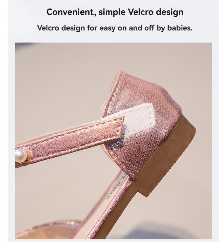 Summer Children's Non-Slip, Durable Sandals; Little Girls' Sandals; Girls' Soft-Soled Silver Performance Shoes; Girls' Princess Shoes