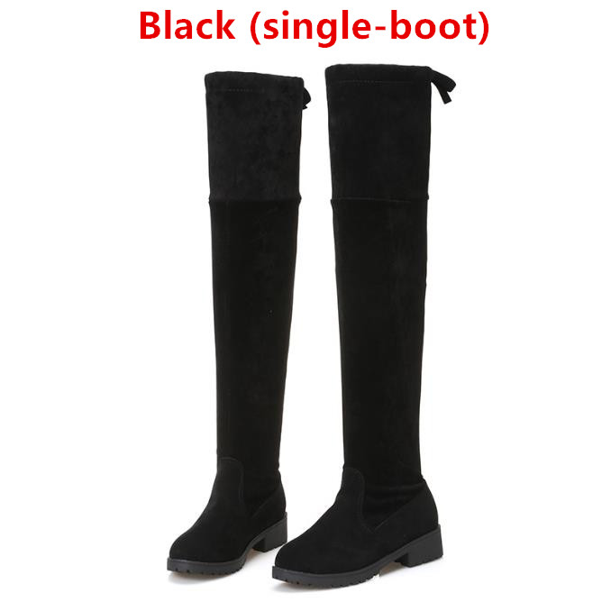 Women's autumn and winter new boots with frosted mid heel, slimming over the knee long boots, women's thick heels, Martin boots, women's