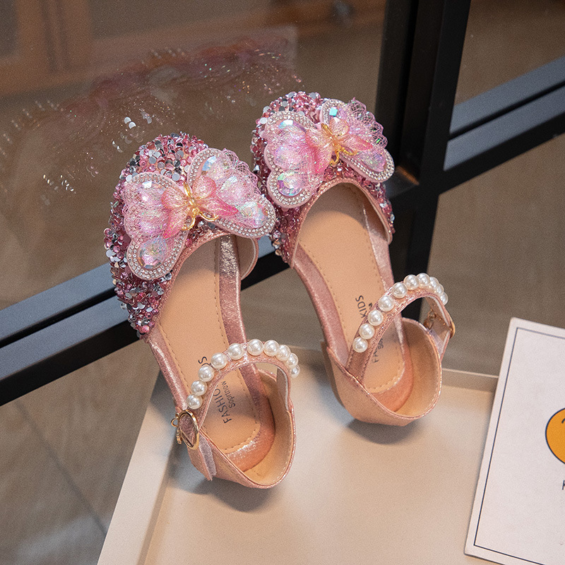 Spring/Autumn Children's Non-Slip, Durable Sandals, Leather Shoes, Soft-Soled Shoes for Little Girls, Princess Shoes