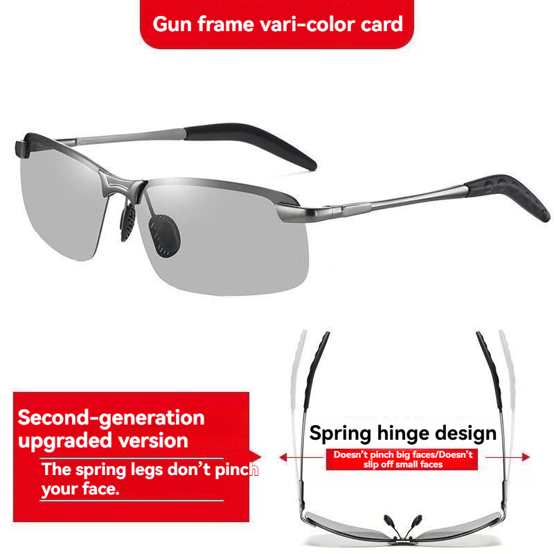 New Polarised Photochromic Sunglasses – Day and Night Use – Stylish Men’s Sunglasses for Driving and Fishing to Protect Against Glare