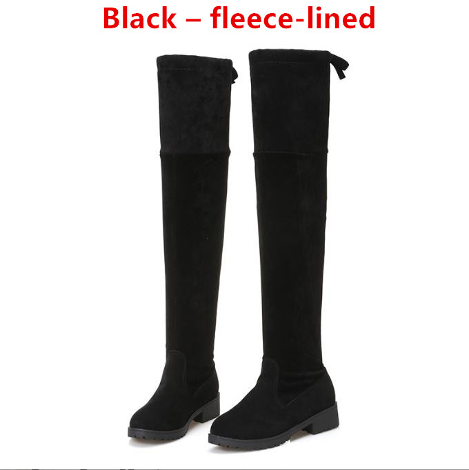 Women's autumn and winter new boots with frosted mid heel, slimming over the knee long boots, women's thick heels, Martin boots, women's