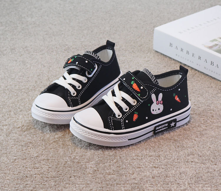 Girls' Non-Slip, Breathable, Soft-Soled Trainers; Canvas Shoes; Girls' Flat Shoes; Children's Shoes