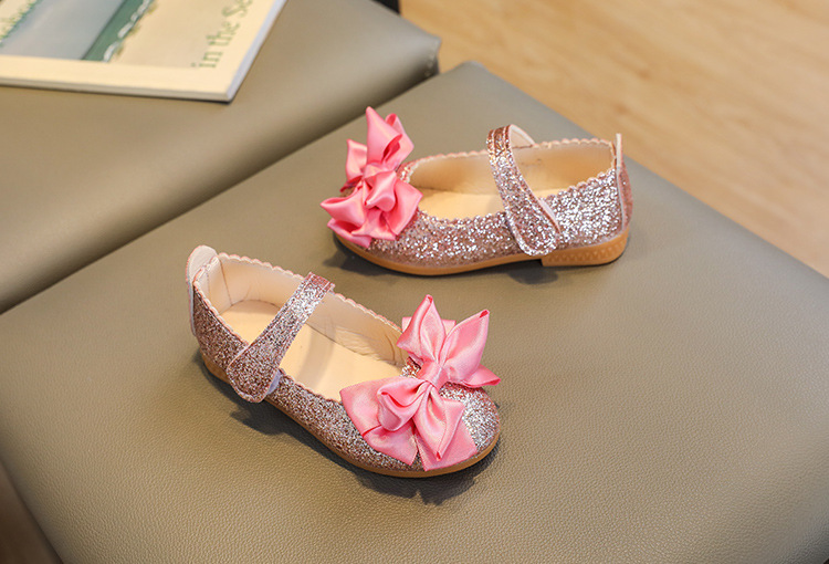 Girls' Bow-Tied Breathable Non-Slip Sandals – Korean-Style Children's Princess Shoes – Girls' Bow-Tied Flat Leather Shoes