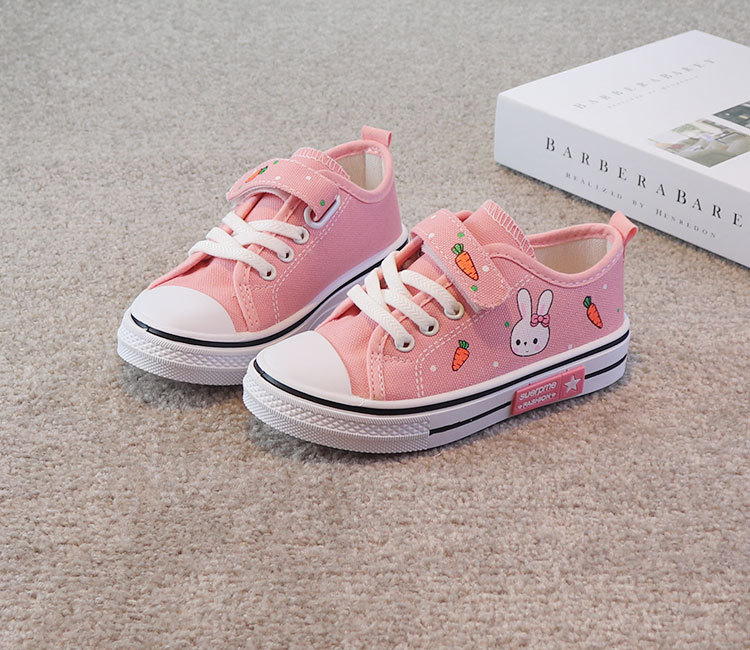 Girls' Non-Slip, Breathable, Soft-Soled Trainers; Canvas Shoes; Girls' Flat Shoes; Children's Shoes